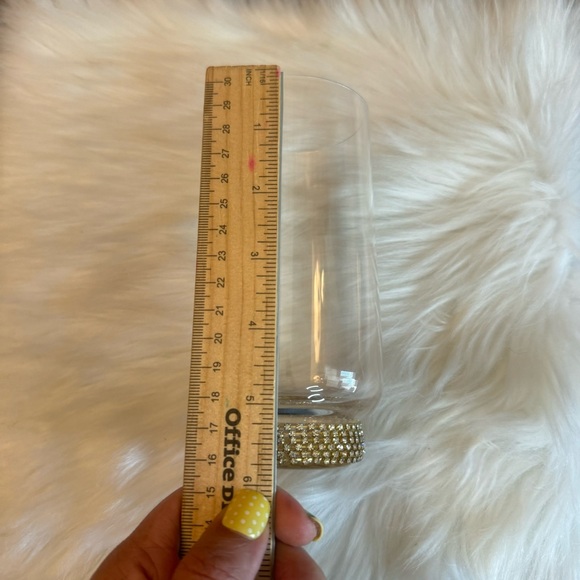 Highball Clear Glass with Rhinestone Design 6 in - Picture 7 of 7
